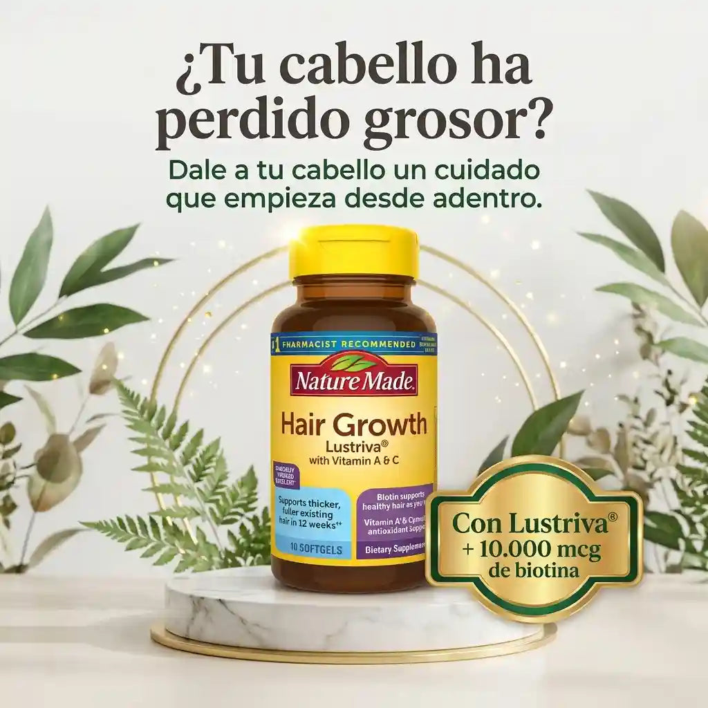 Cápsulas blandas para el crecimiento del cabello |Nature Made