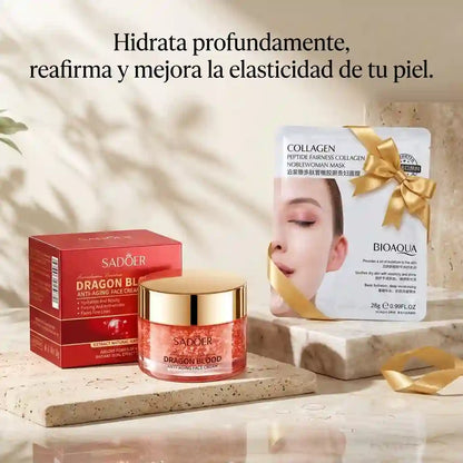 Crema Antiedad Dragon Blood™ + GRATIS Mascarilla de Colágeno