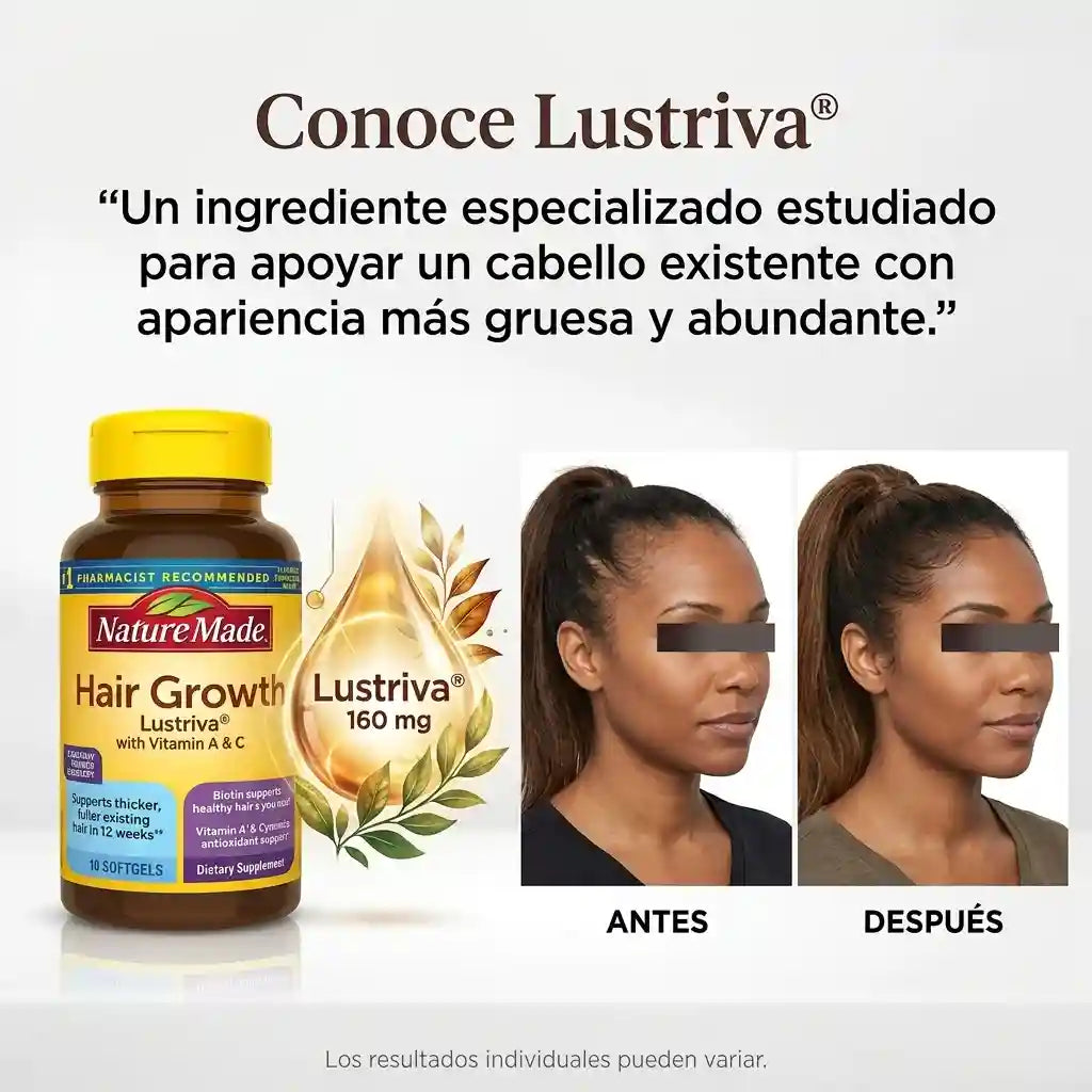 Cápsulas blandas para el crecimiento del cabello |Nature Made