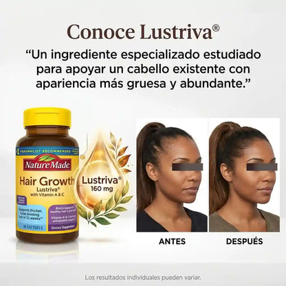 Cápsulas blandas para el crecimiento del cabello |Nature Made