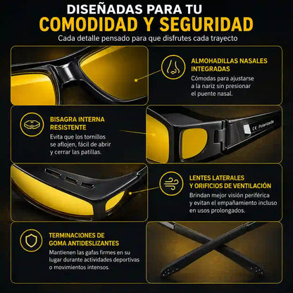 Gafas de conducción nocturna anti deslumbramiento