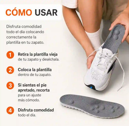 Amortigua Cada Paso, Reduce el Dolor y Cansancio de tus Pies | Plantillas Antifatiga para Estar de Pie