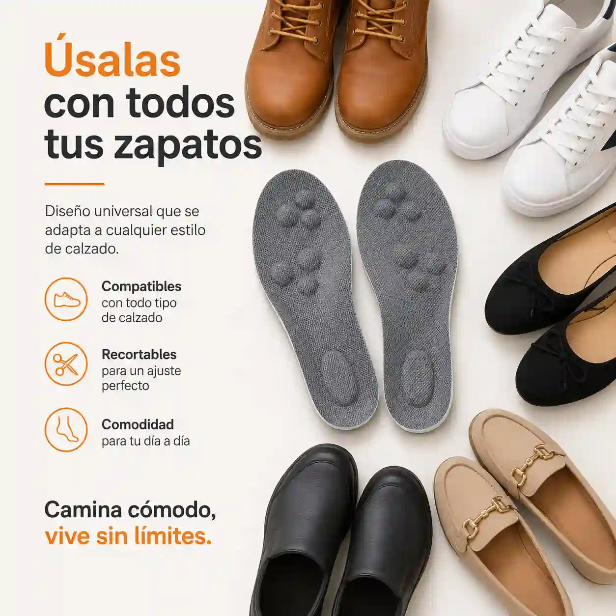 Amortigua Cada Paso, Reduce el Dolor y Cansancio de tus Pies | Plantillas Antifatiga para Estar de Pie